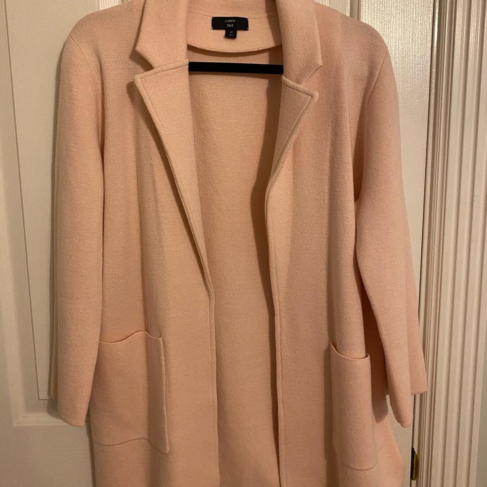 Jcrew 365 pink sweater blazer